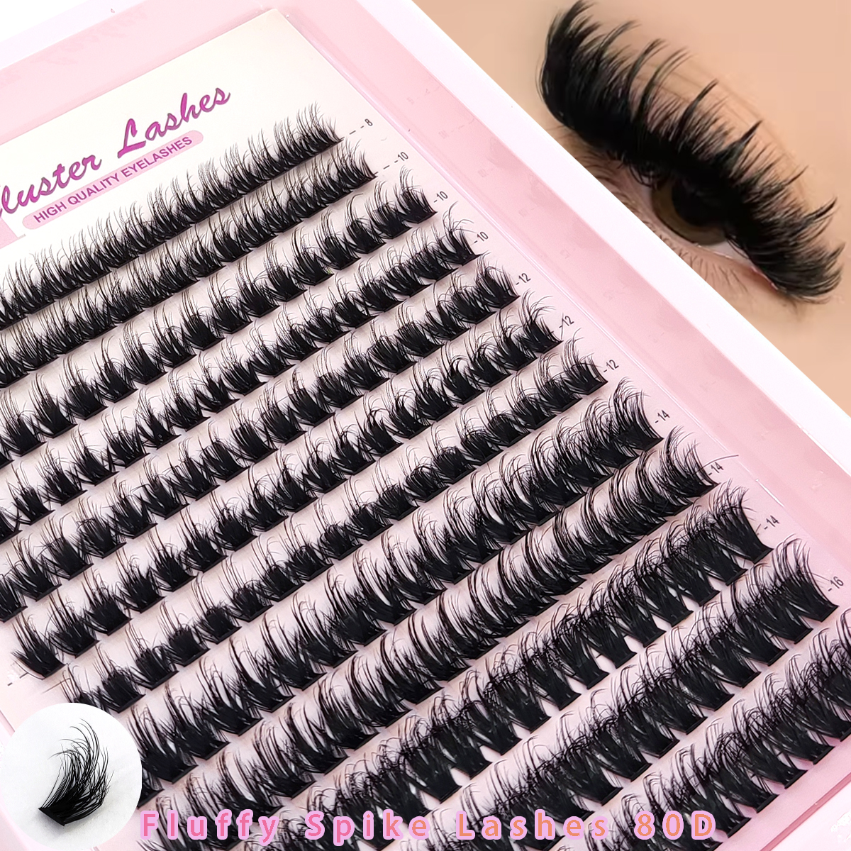 Eyelash Extension Anime - New Lash Cluster Lash 100D/80D Bottom+Thorn