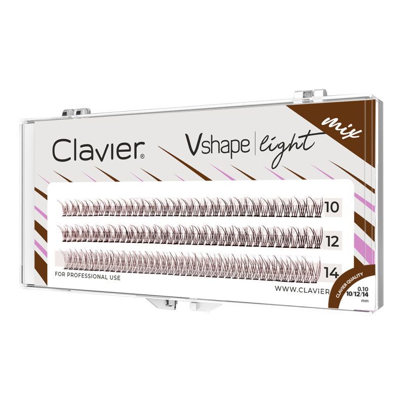 Eyelash Extension Anime - Clavier Brown Vshape Light Cluster Lashes