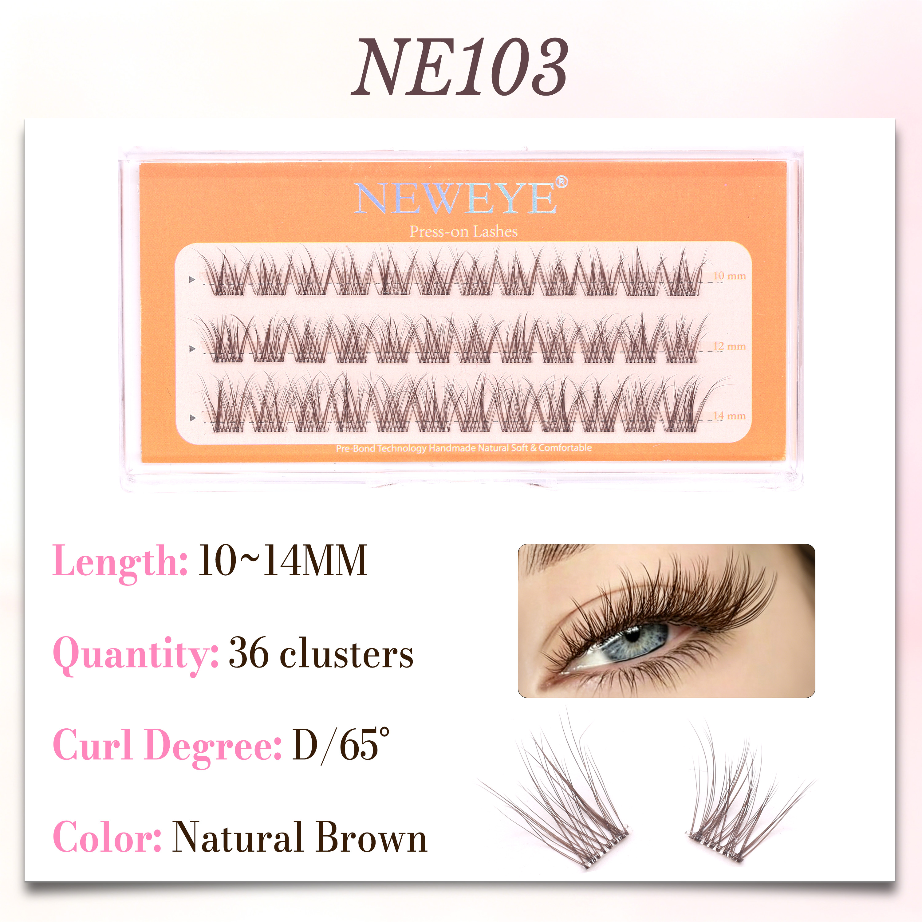 Eyelash Extension No 10 - 10-14mm D Curling Wispy And Natural