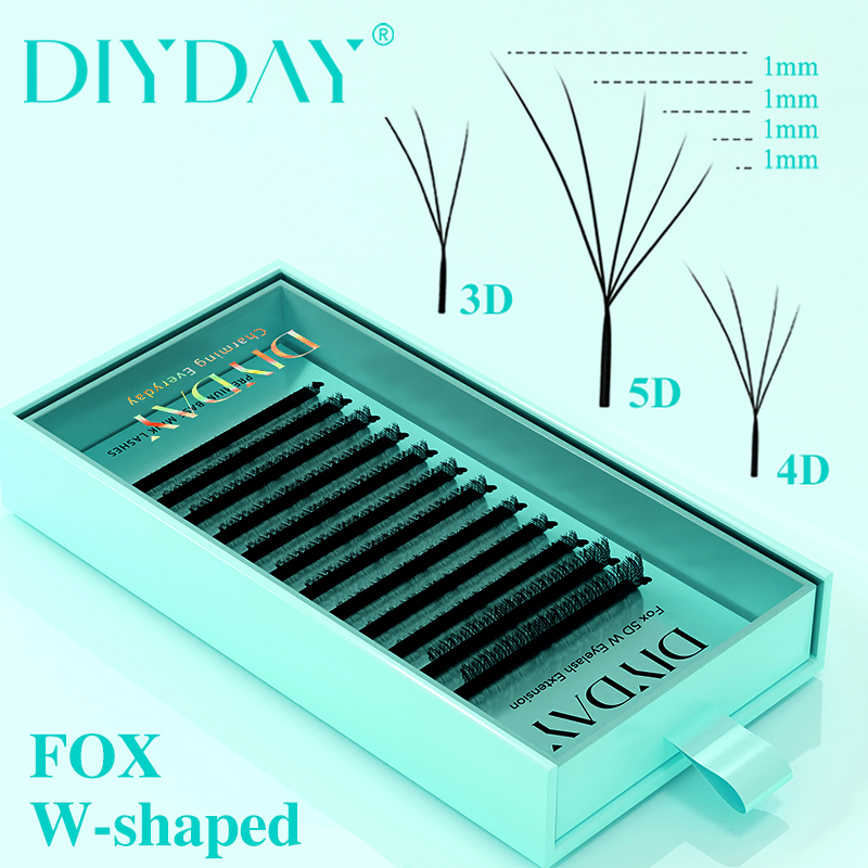 DIYDAY Foxy W-Shaped 3D 4D 5D  - Eyelash Extension Volume Cat Eye のレビューと価格