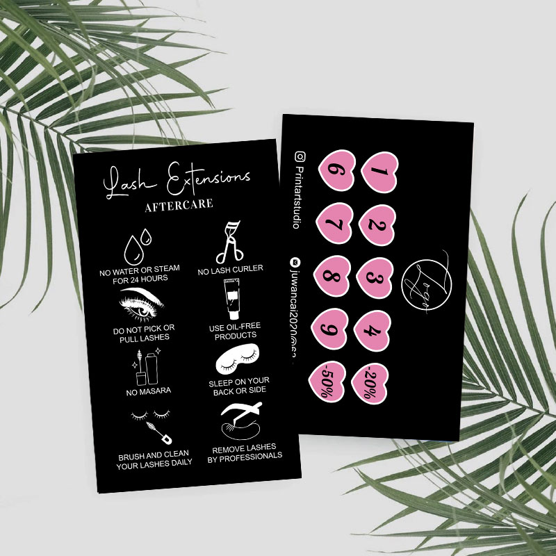 Custom Loyalty Cards with Logo - Eyelash Extension Logo Design のレビューと価格