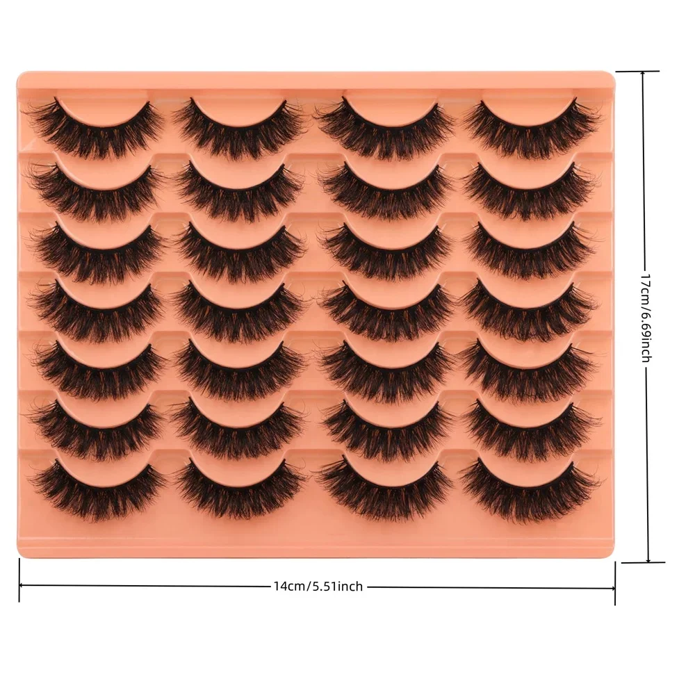 14 Pairs Natural Look Faux Min - Eyelash Extension Volume Cat Eye のレビューと価格