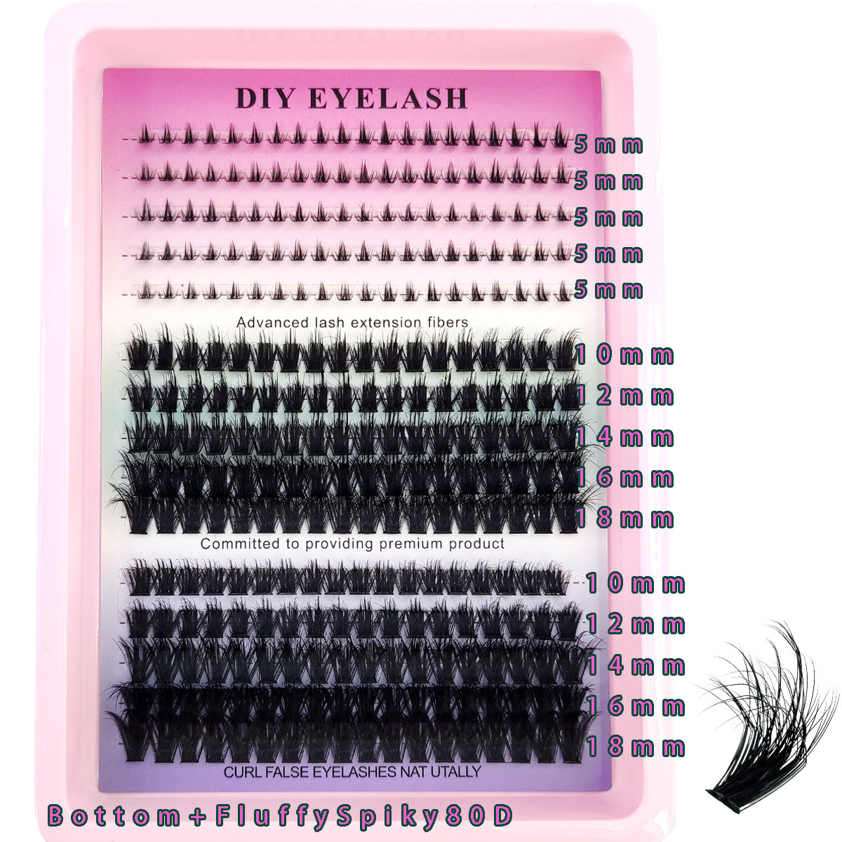 New Lash Cluster Lash 100D/80D - Eyelash Extension Anime のレビューと価格