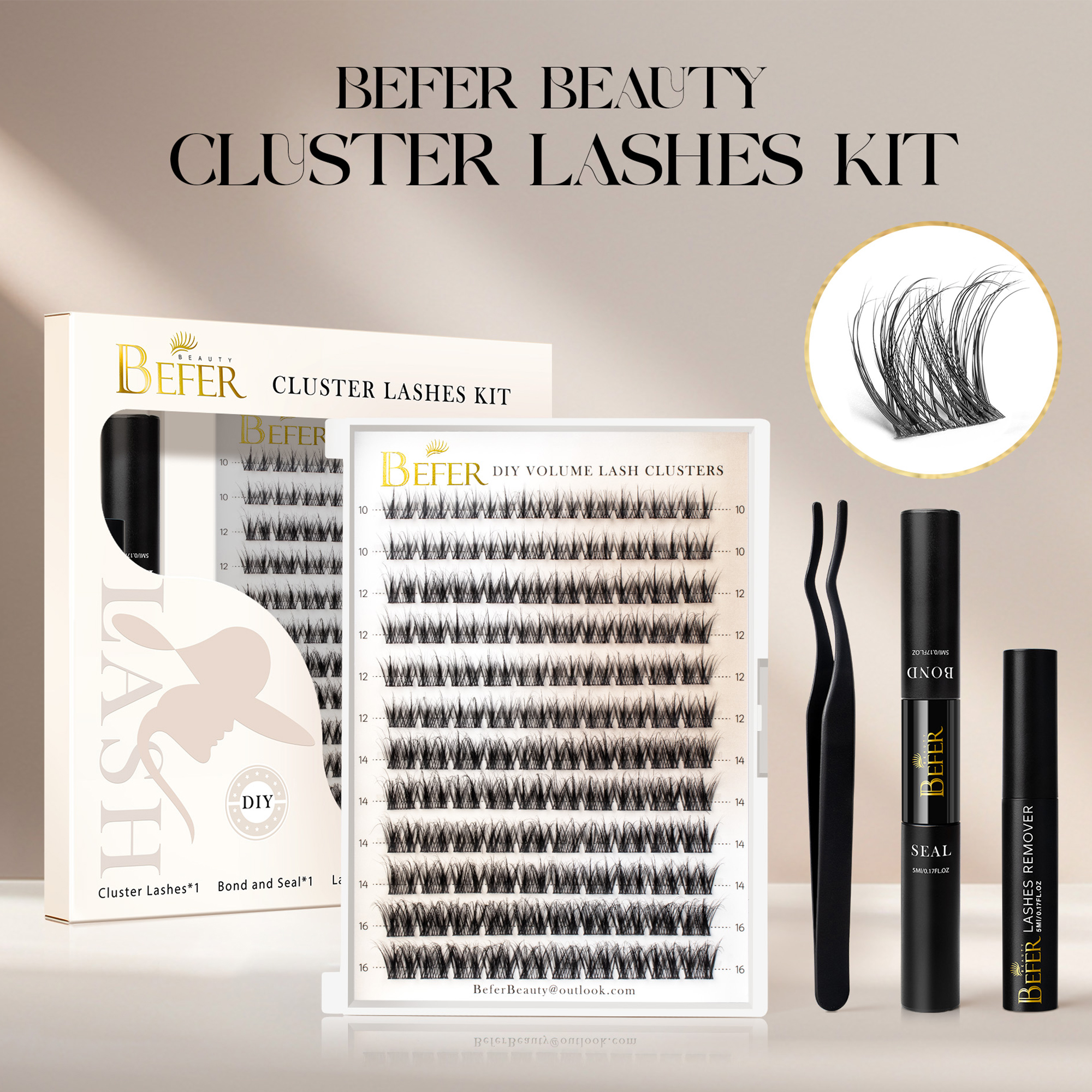 Befer Lash Clusters Kit False  - Eyelash Extension Volume のレビューと価格