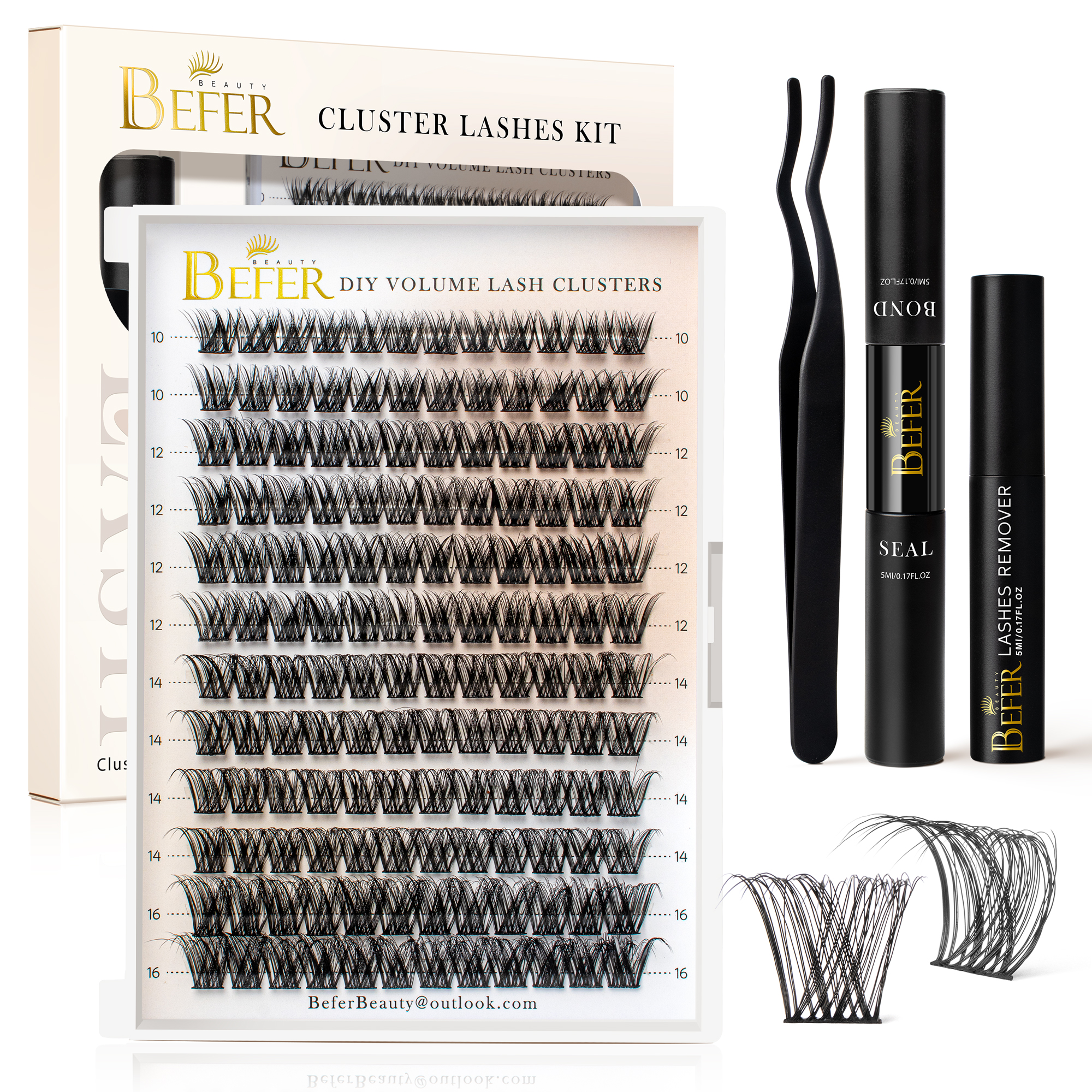 Befer Lash Clusters Kit False  - Eyelash Extension Volume のレビューと価格