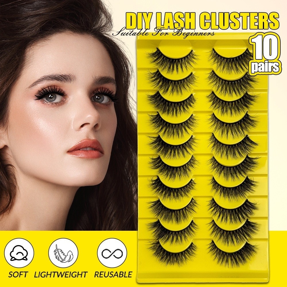 10Pairs New 3D Dramatic False  - Eyelash Extension Volume Cat Eye のレビューと価格