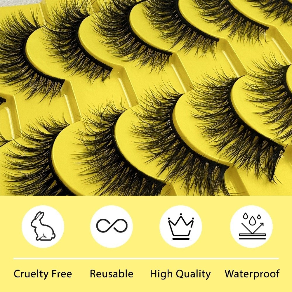 10Pairs New 3D Dramatic False  - Eyelash Extension Volume Cat Eye のレビューと価格