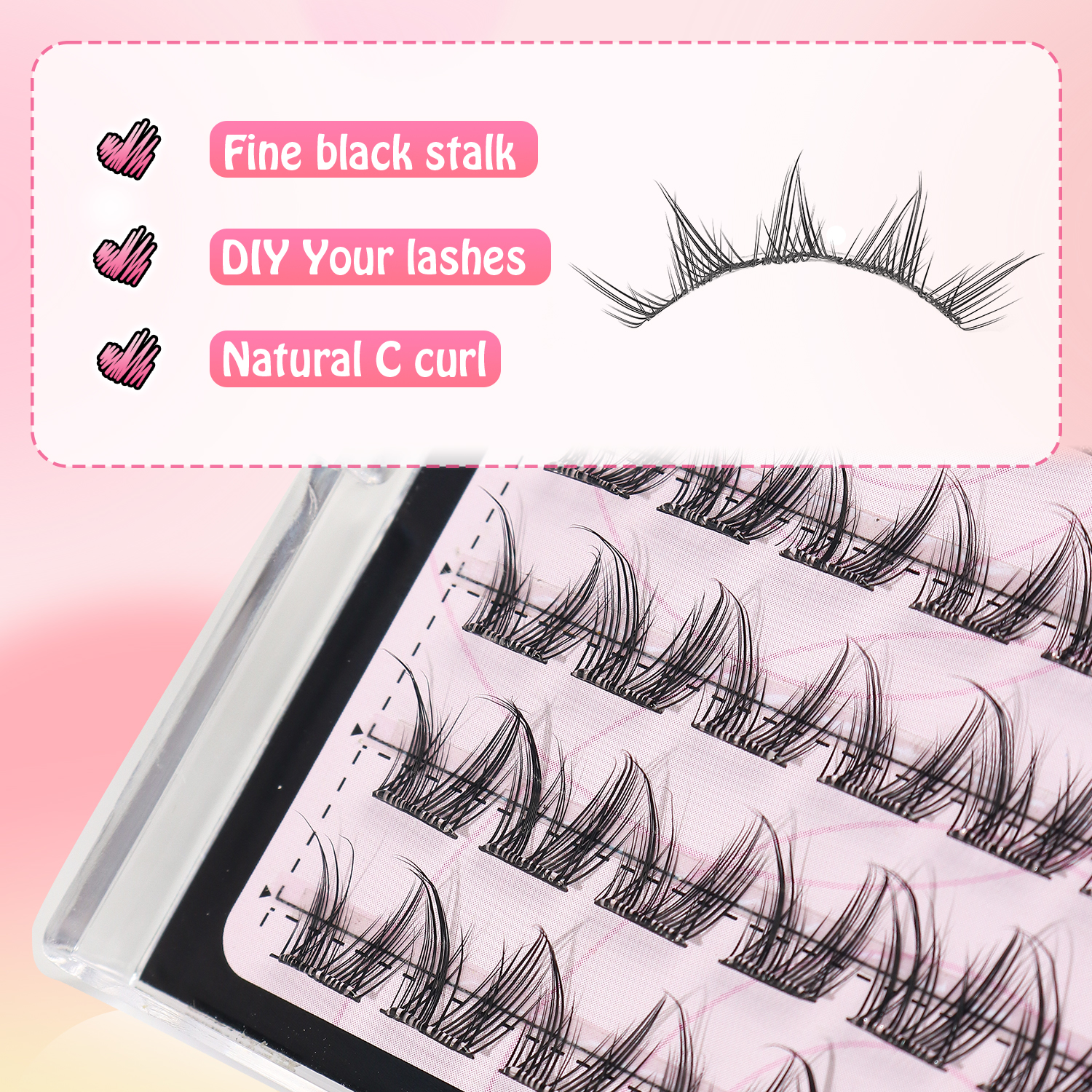 36 Clusters, Self-Adhesive Eye - Lash Adhesive Glue のレビューと価格