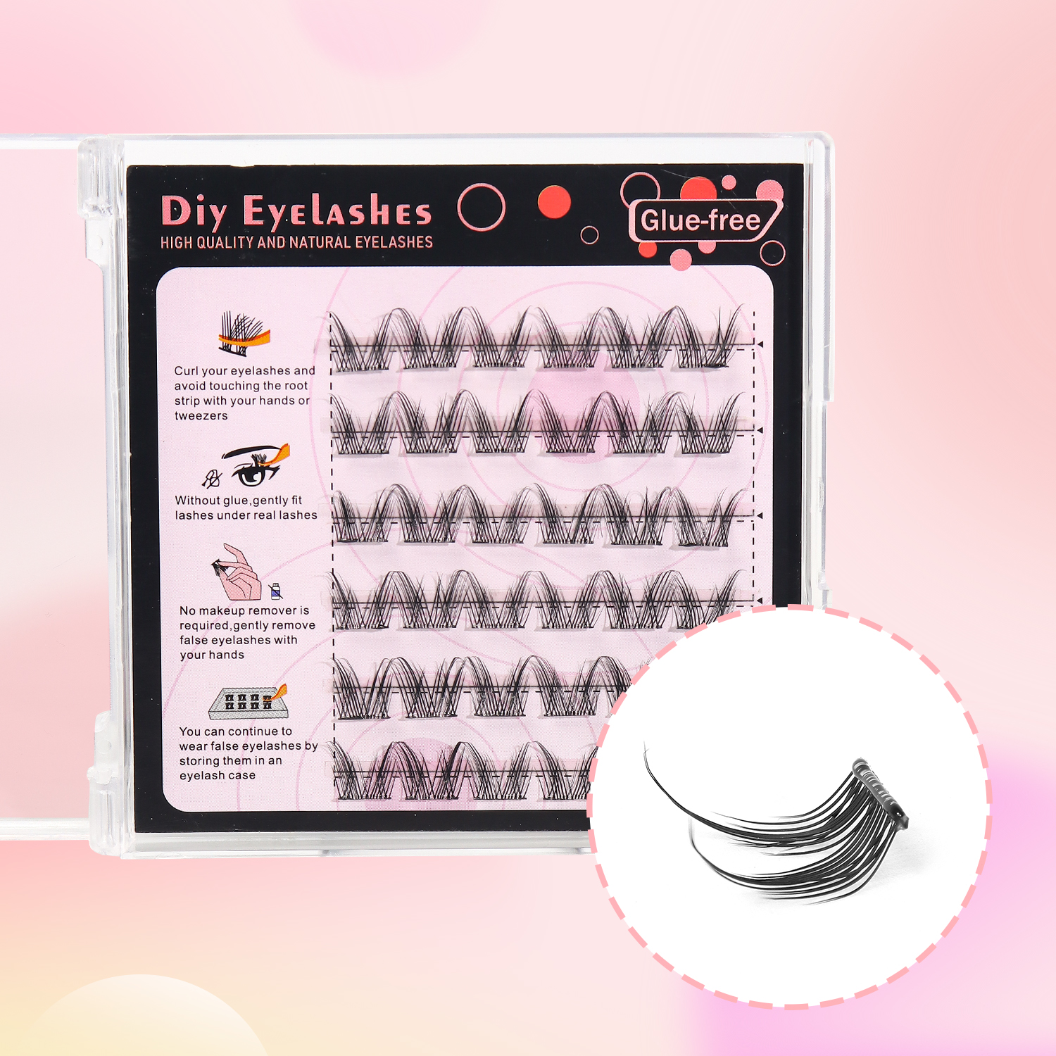 36 Clusters, Self-Adhesive Eye - Lash Adhesive Glue のレビューと価格