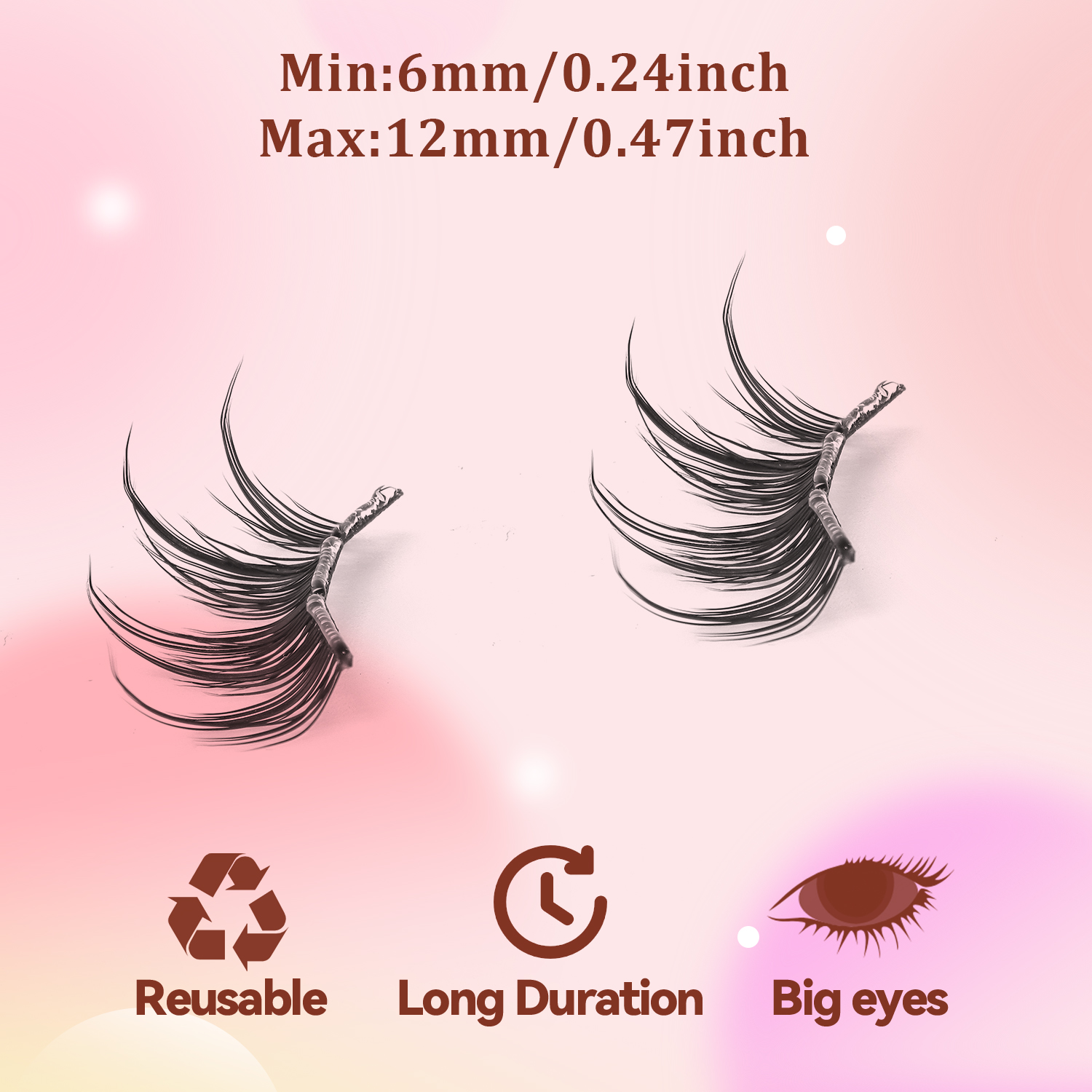 36 Clusters, Self-Adhesive Eye - Lash Adhesive Glue のレビューと価格