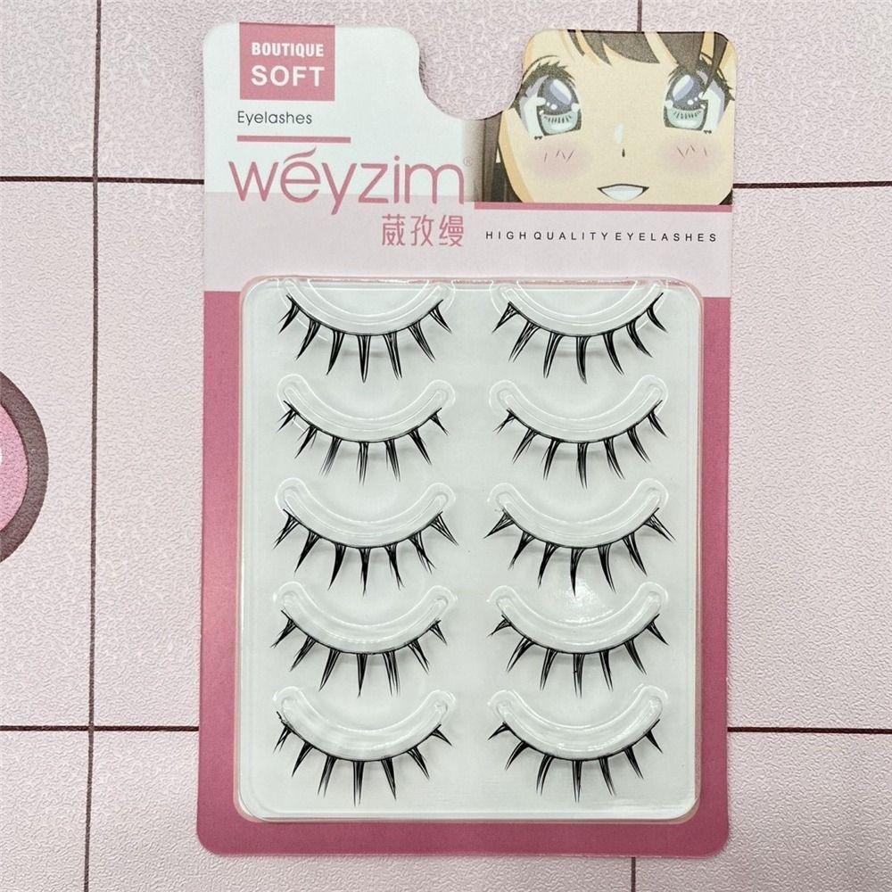 Faux Mink False Eyelashes 5 Pa - Eyelash Extension Anime のレビューと価格