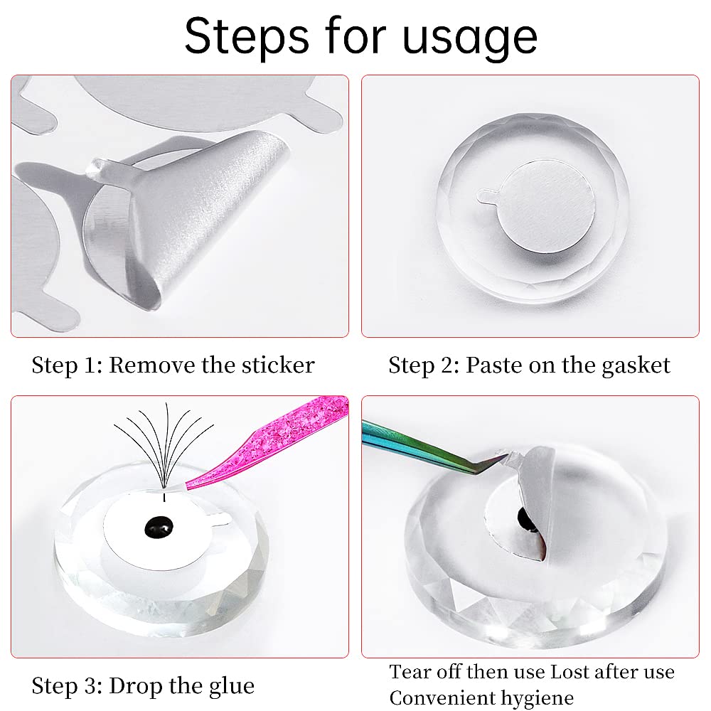 300pcs Foil Sticker Pads(10 Sh - Lash Adhesive Glue のレビューと価格
