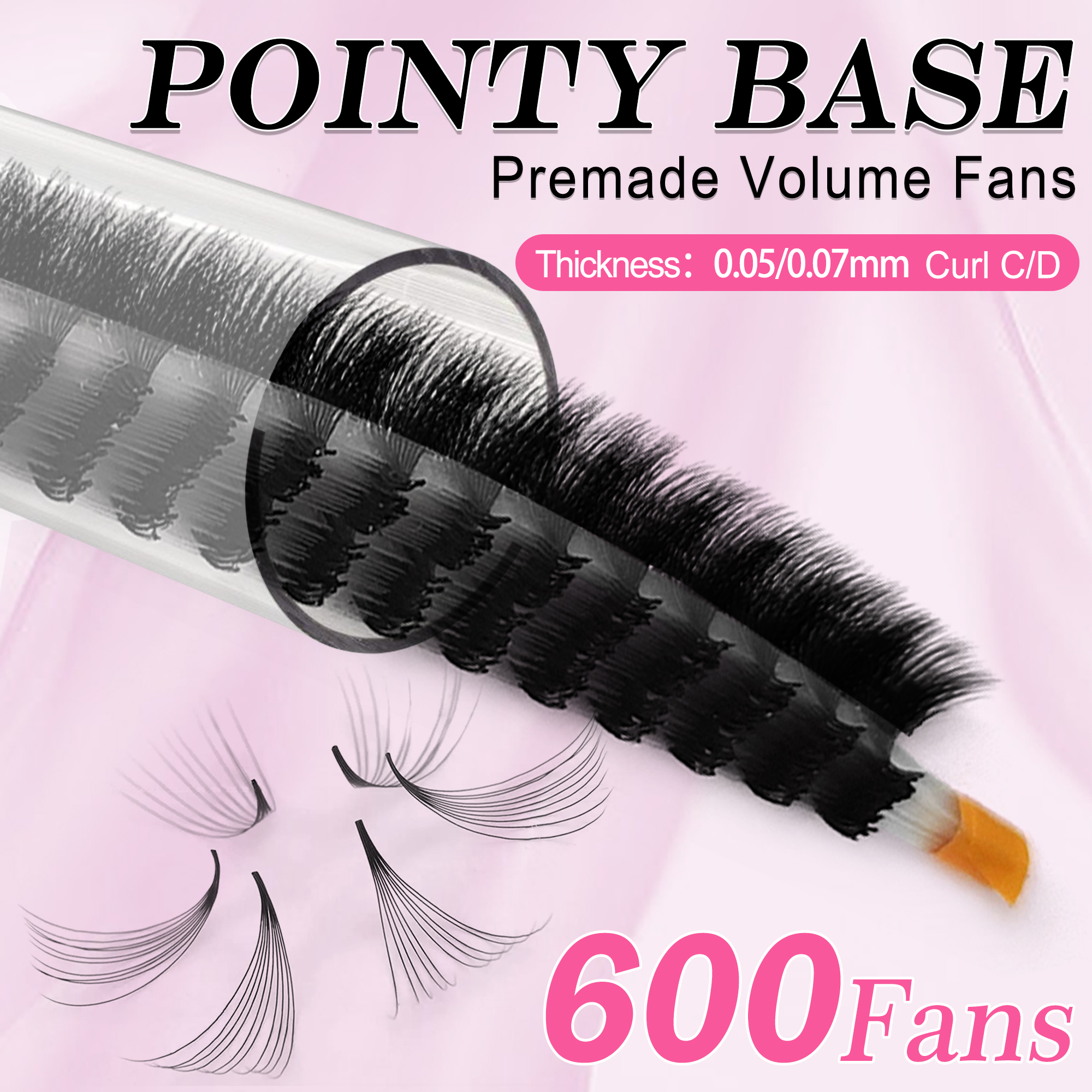 CoMango 600Fans Premade Volume - Eyelash Extension Volume Cat Eye のレビューと価格