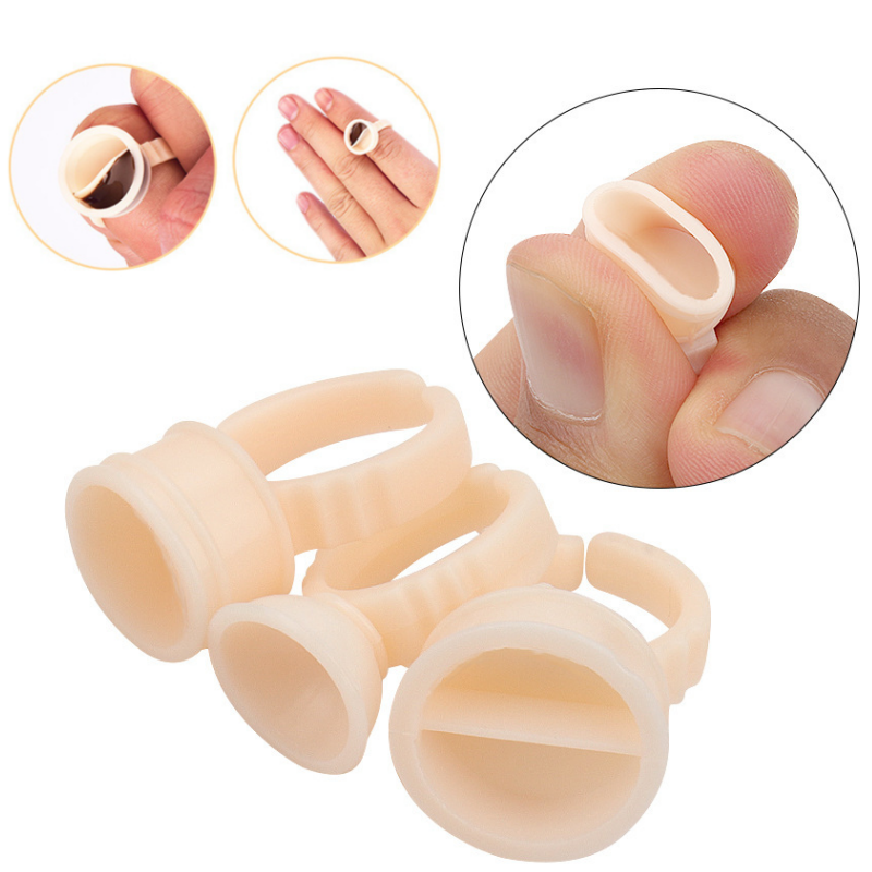 100pcs Disposable Soft Silicon - Eyelash Extension Permanent のレビューと価格