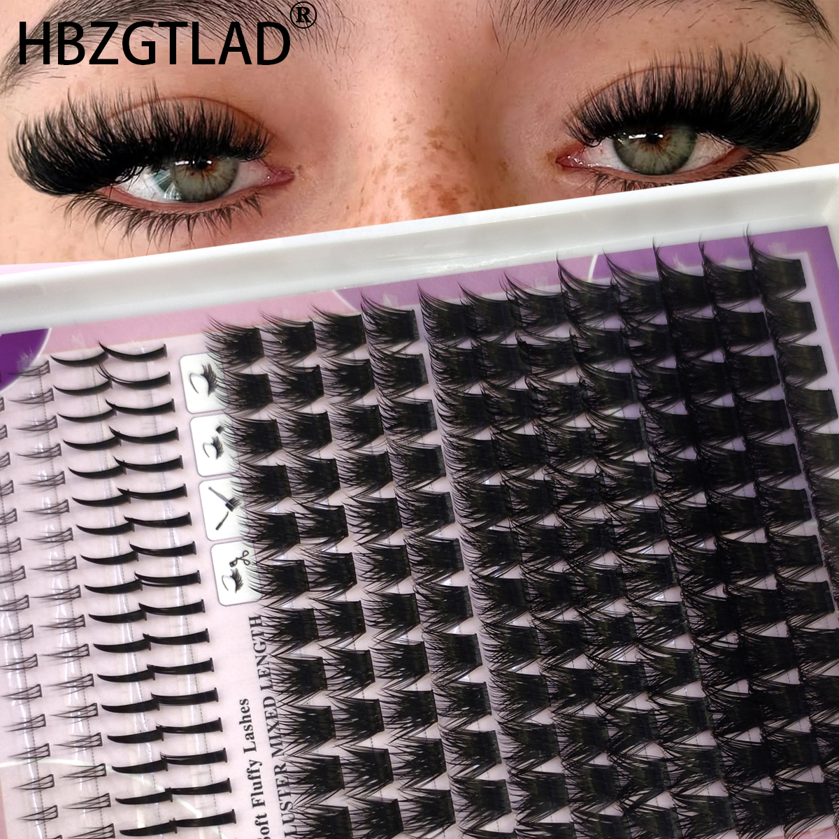 16ROWS Eyelashes Clusters Natu - Eyelash Extension Volume Cat Eye のレビューと価格
