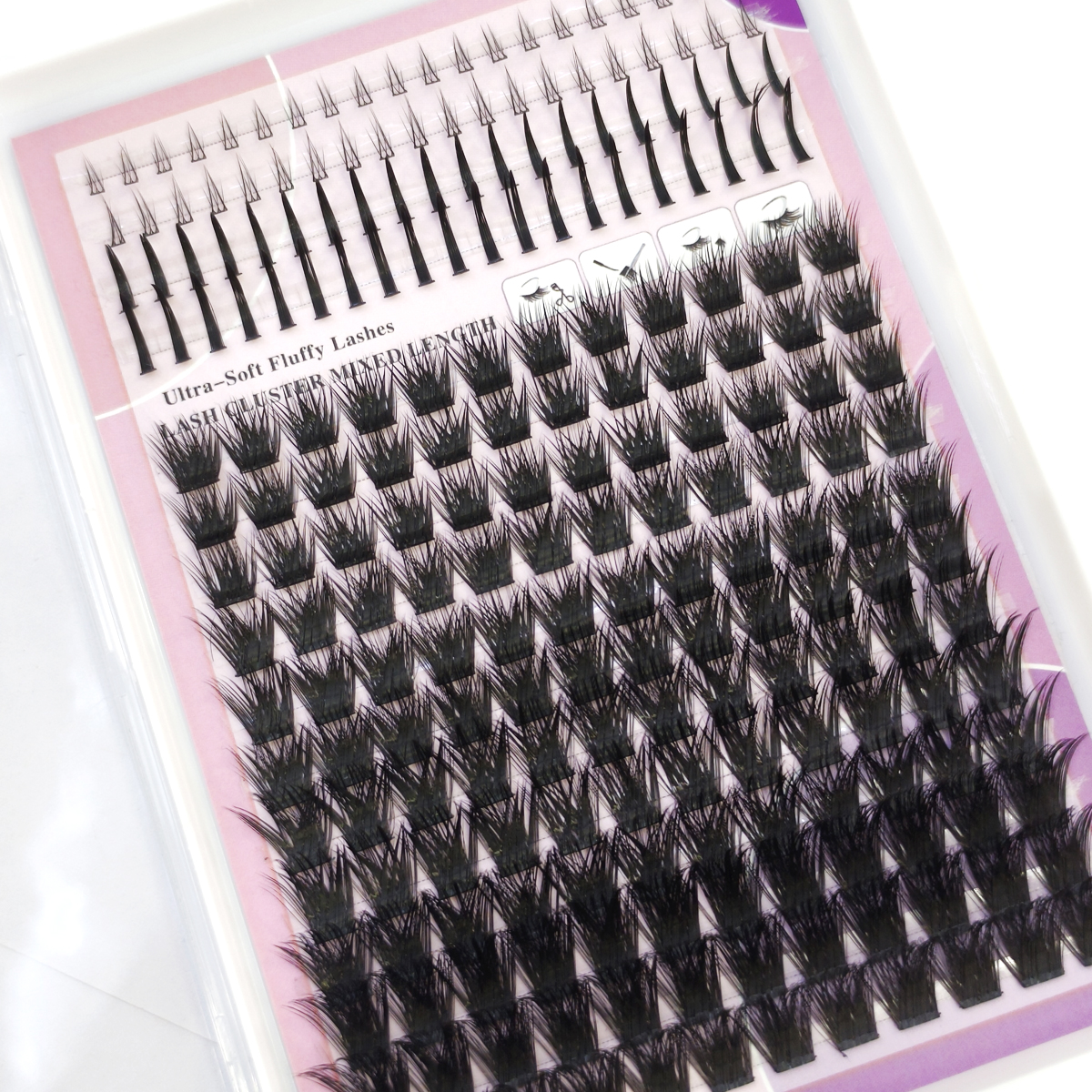 16ROWS Eyelashes Clusters Natu - Eyelash Extension Volume Cat Eye のレビューと価格