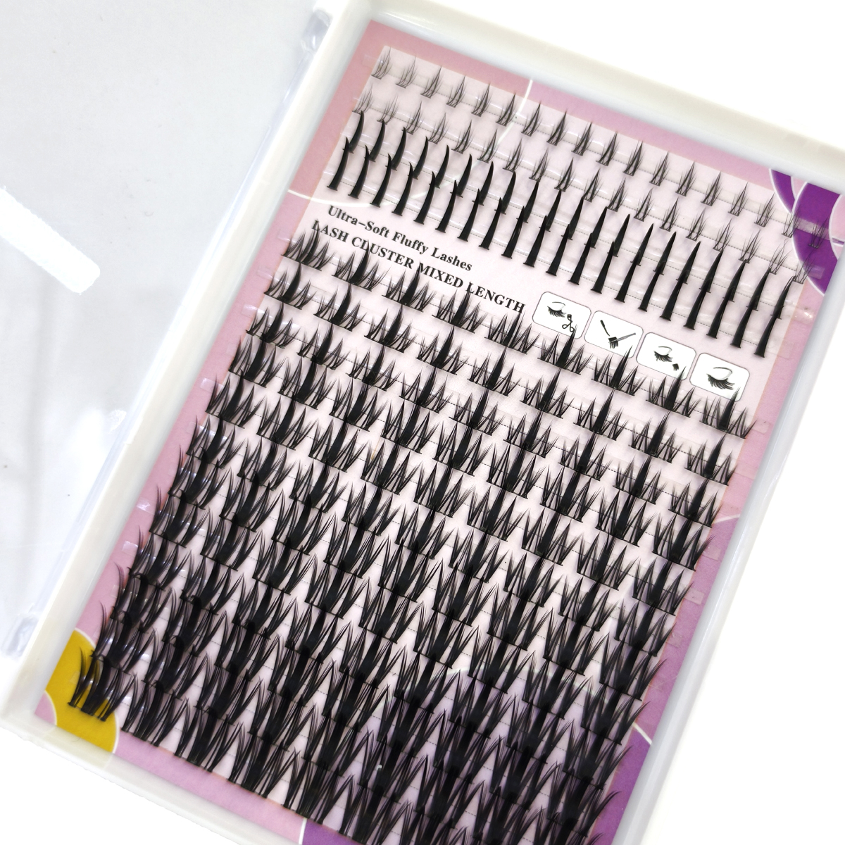 16ROWS Eyelashes Clusters Natu - Eyelash Extension Volume Cat Eye のレビューと価格