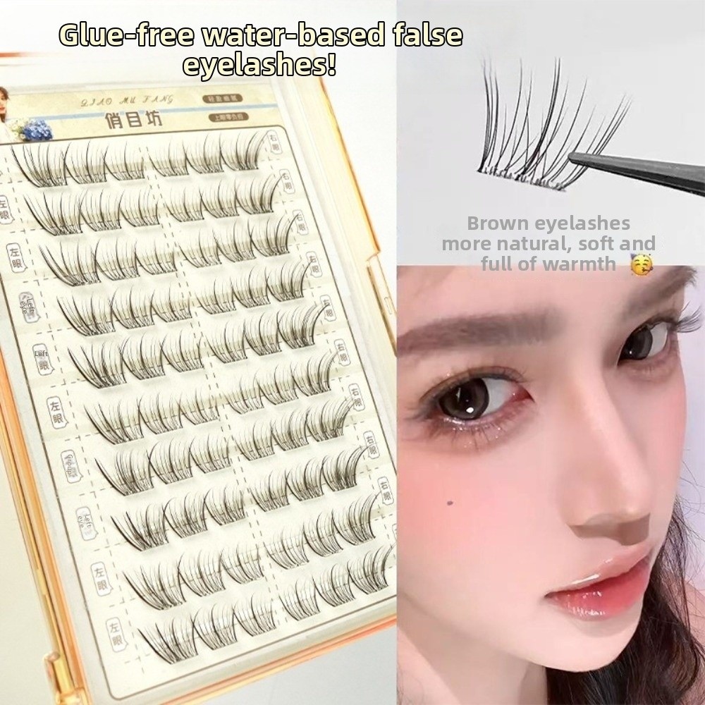 Mocha Brown Self Adhesive Fals - Eyelash Extension No 10 のレビューと価格