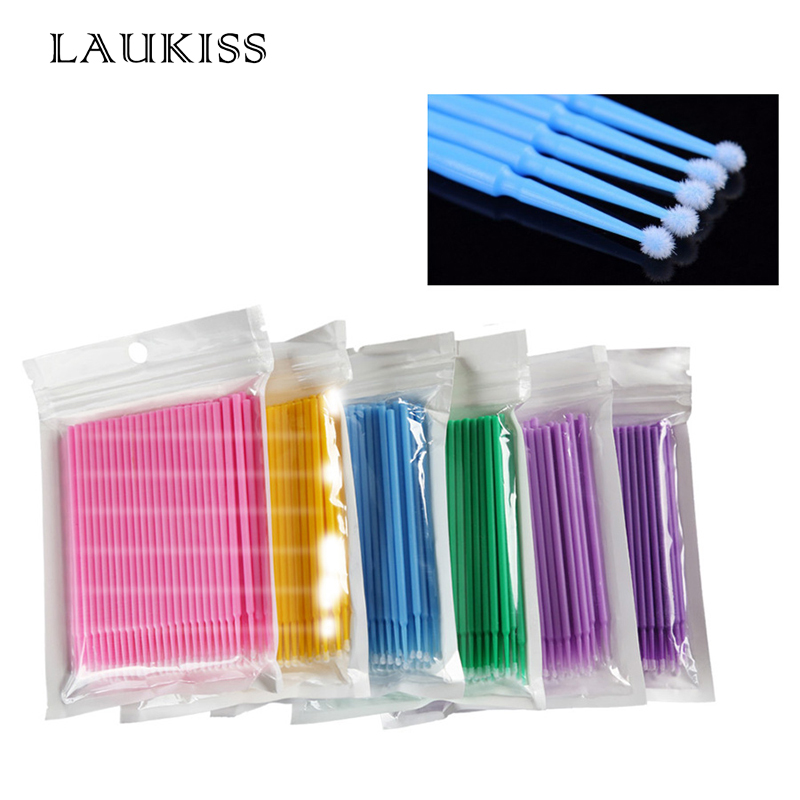 100pcs Micro make up brushes E - Eyelash Extension Eyeliner のレビューと価格