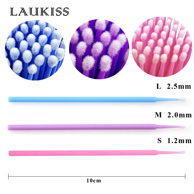100pcs Micro make up brushes E - Eyelash Extension Eyeliner のレビューと価格