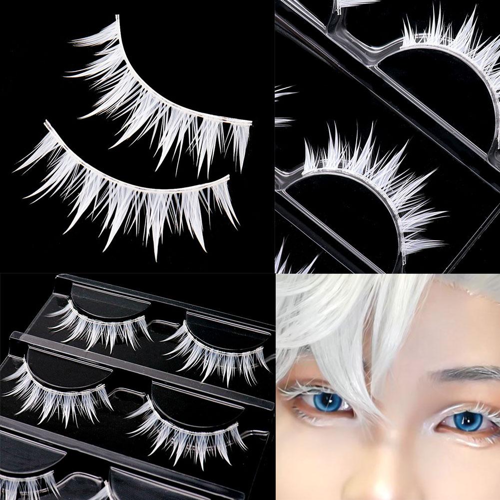 White False Eyelashes Cosplay  - Eyelash Extension Anime のレビューと価格