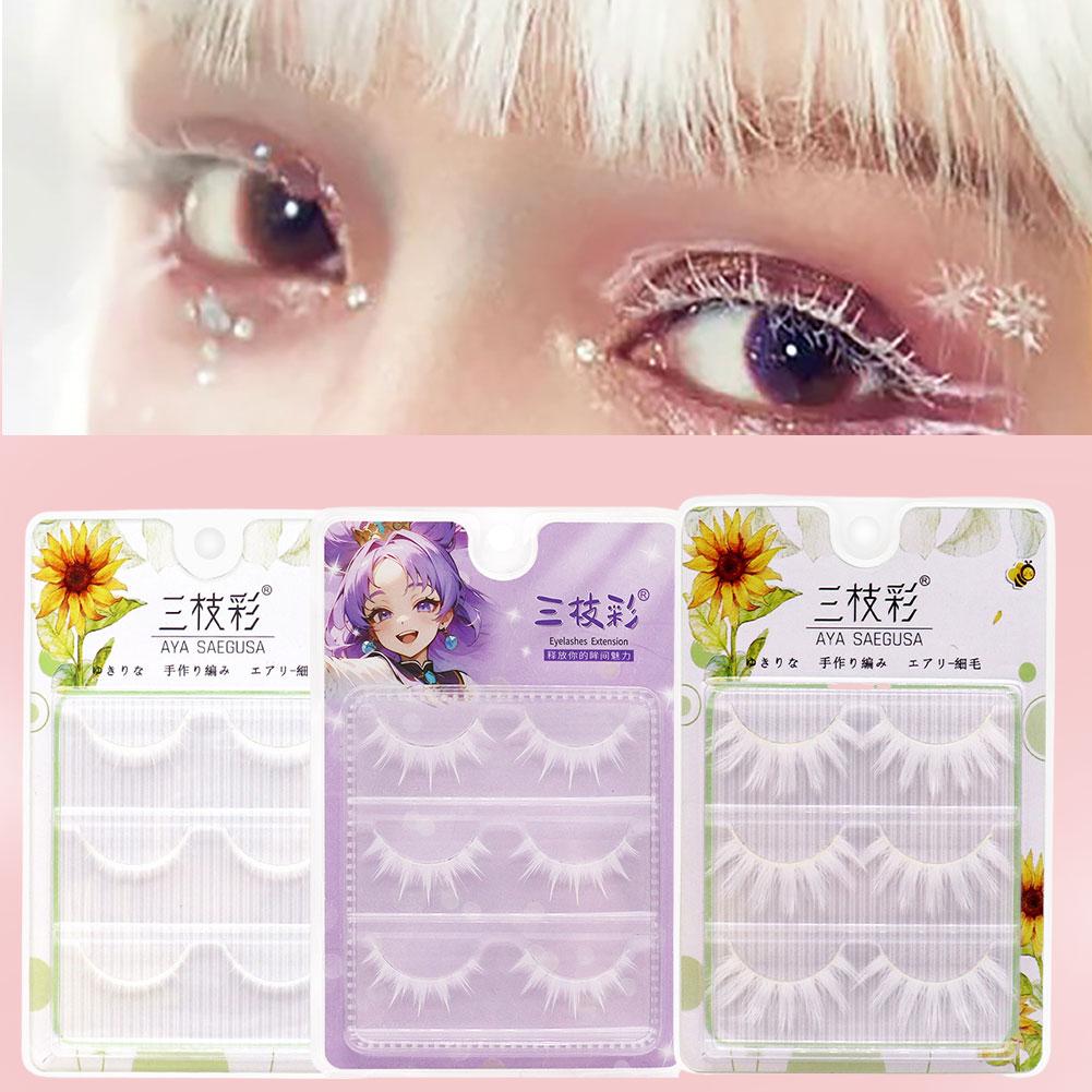 White False Eyelashes Cosplay  - Eyelash Extension Anime のレビューと価格