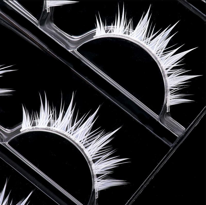 White False Eyelashes Cosplay  - Eyelash Extension Anime のレビューと価格