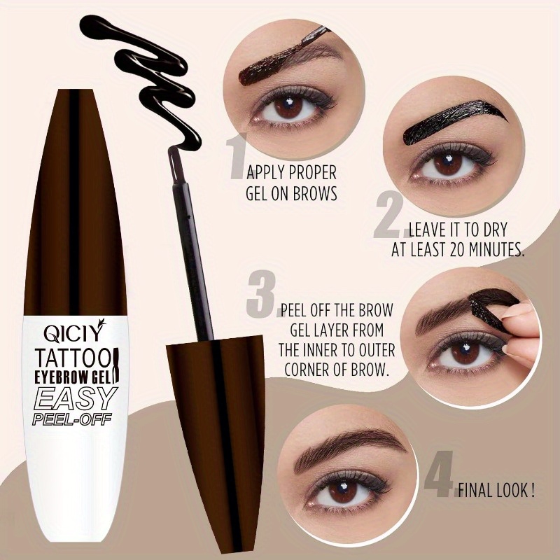 3D Peel-off Eyebrow Gel Tint W - Eyelash Extension Eyeliner のレビューと価格