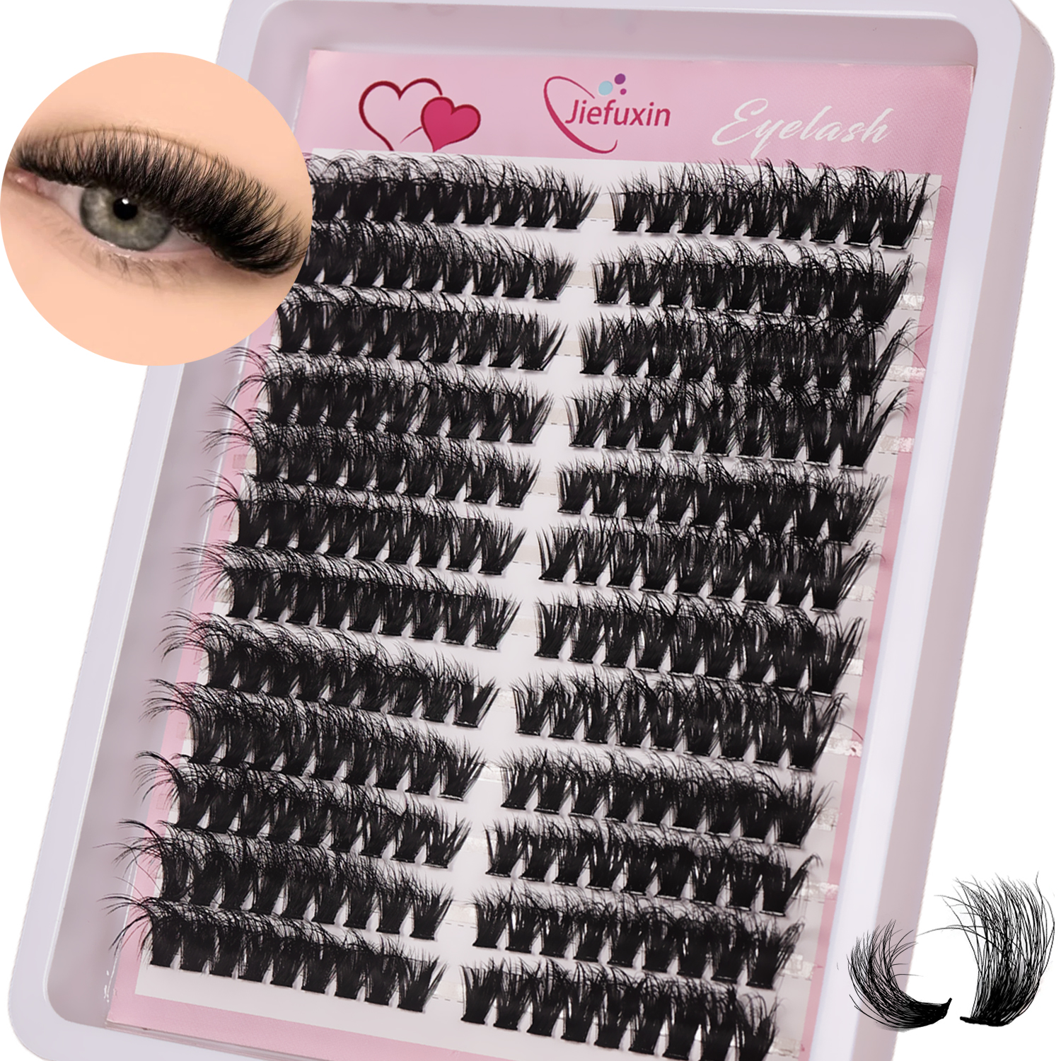 Fluffy Volume Cluster Lashes C - Eyelash Extension Volume Cat Eye のレビューと価格
