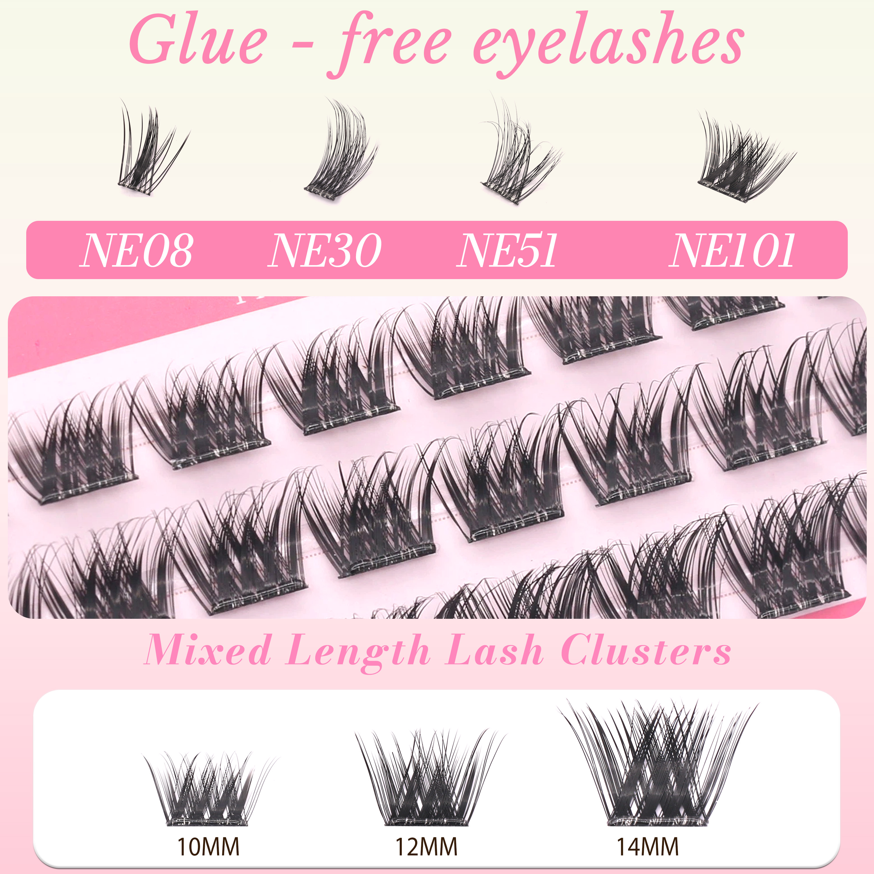 NE Series NE05 New Packing 6Ro - Eyelash Extension No 10 のレビューと価格