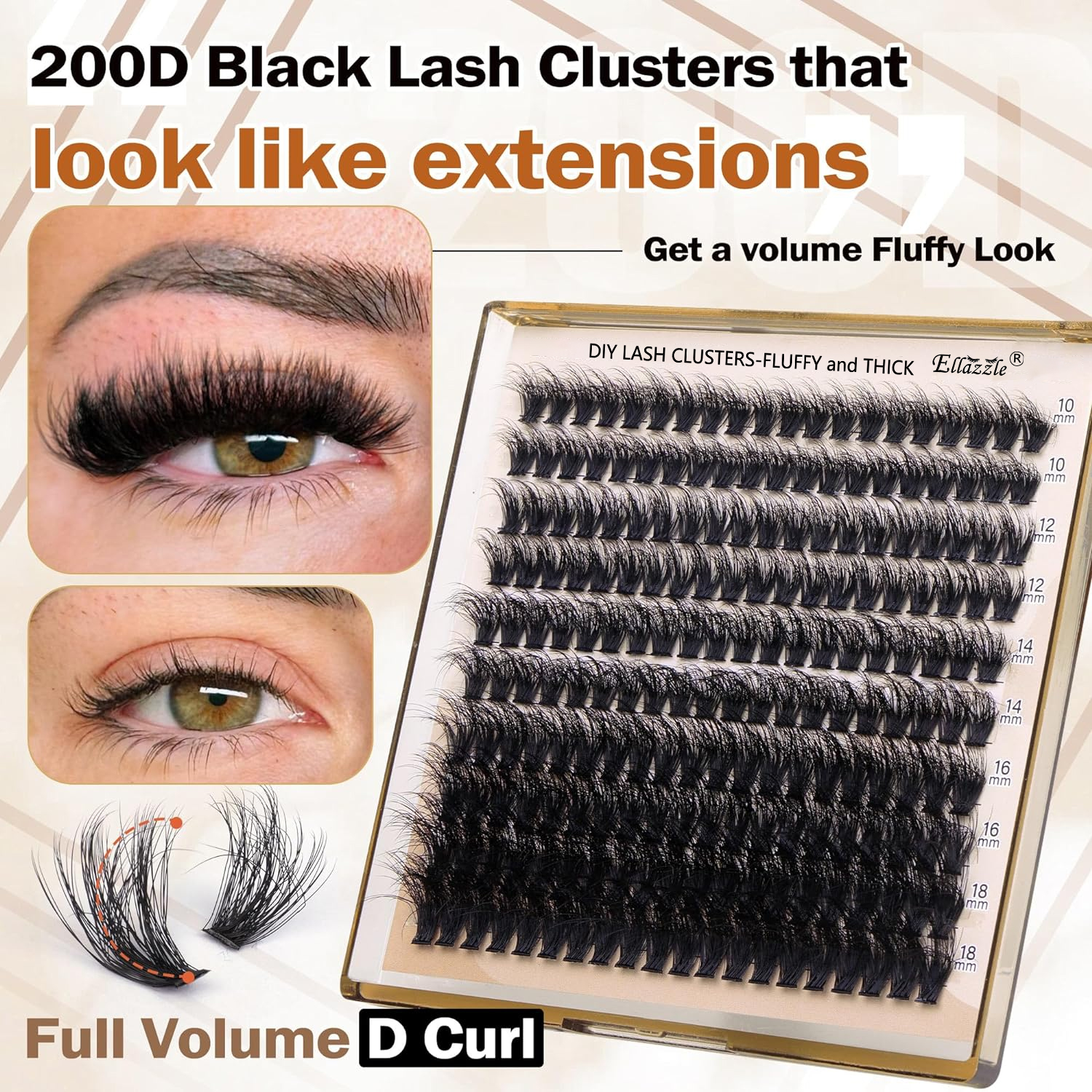 Fluffy Thick Lash Clusters DIY - Eyelash Extension Anime のレビューと価格