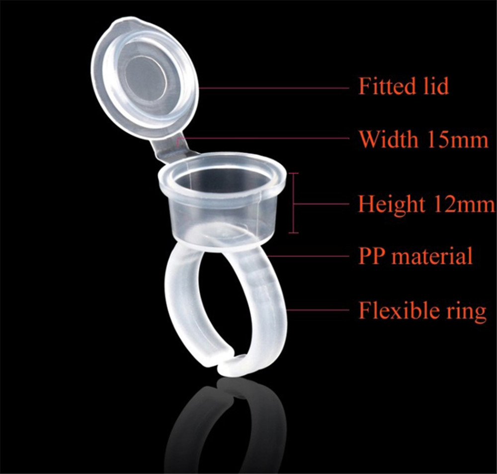 Transparent Tattoo Ink Rings C - Eyelash Extension Permanent のレビューと価格