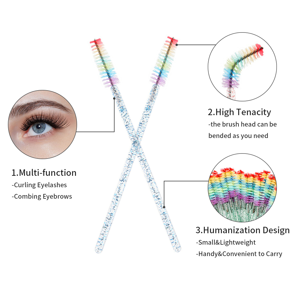 50PCS Rainbow Crystal Eyelash  - Eyelash Extension Repair のレビューと価格