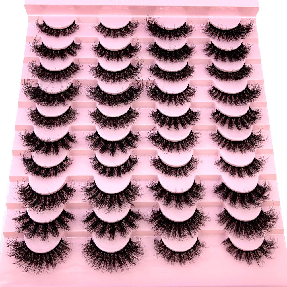 New mixed 20pairs 5D Fluffy Ey - Eyelash Extension Volume Cat Eye のレビューと価格