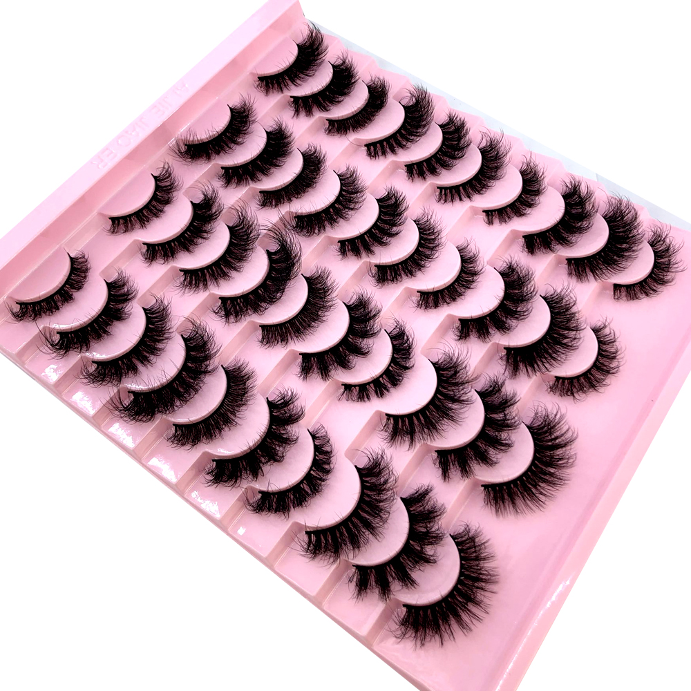 New mixed 20pairs 5D Fluffy Ey - Eyelash Extension Volume Cat Eye のレビューと価格