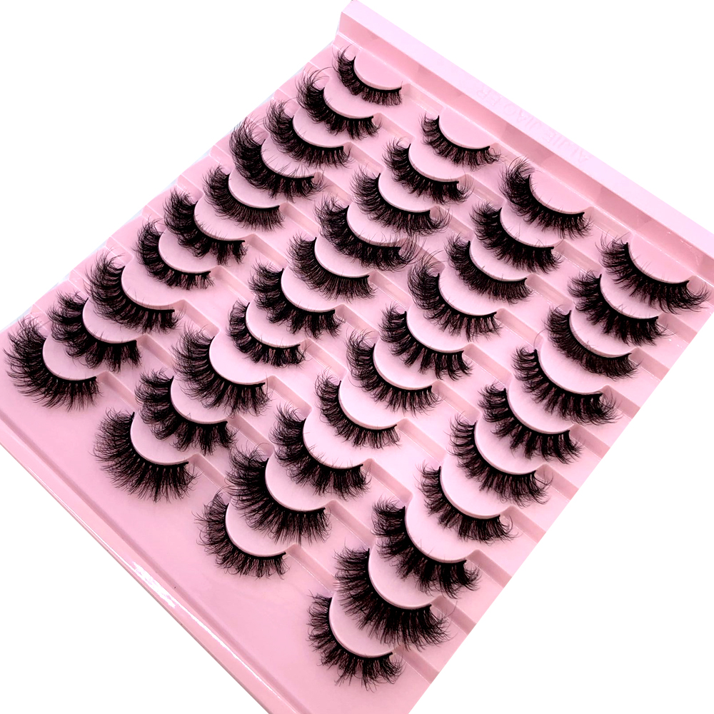 New mixed 20pairs 5D Fluffy Ey - Eyelash Extension Volume Cat Eye のレビューと価格