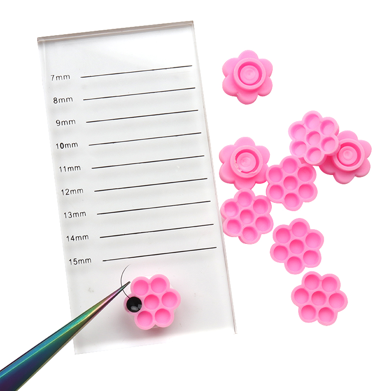 100 Pcs Pink Flower Glue Delay - Eyelash Extension Repair のレビューと価格