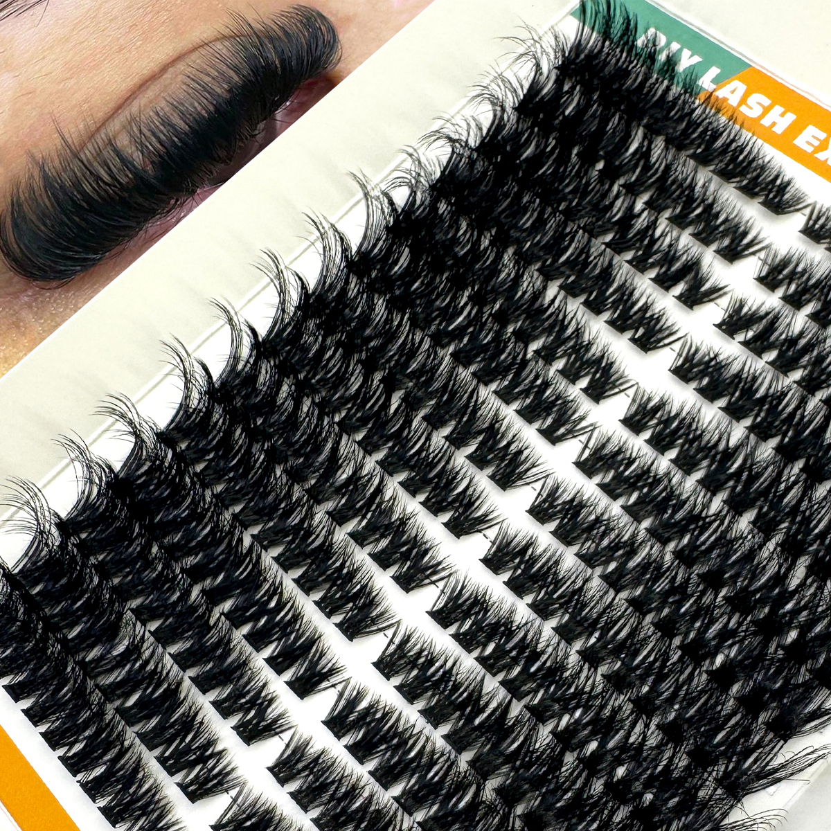 14Rows 80D Fluffy Lash Cluster - Eyelash Extension Volume Cat Eye のレビューと価格