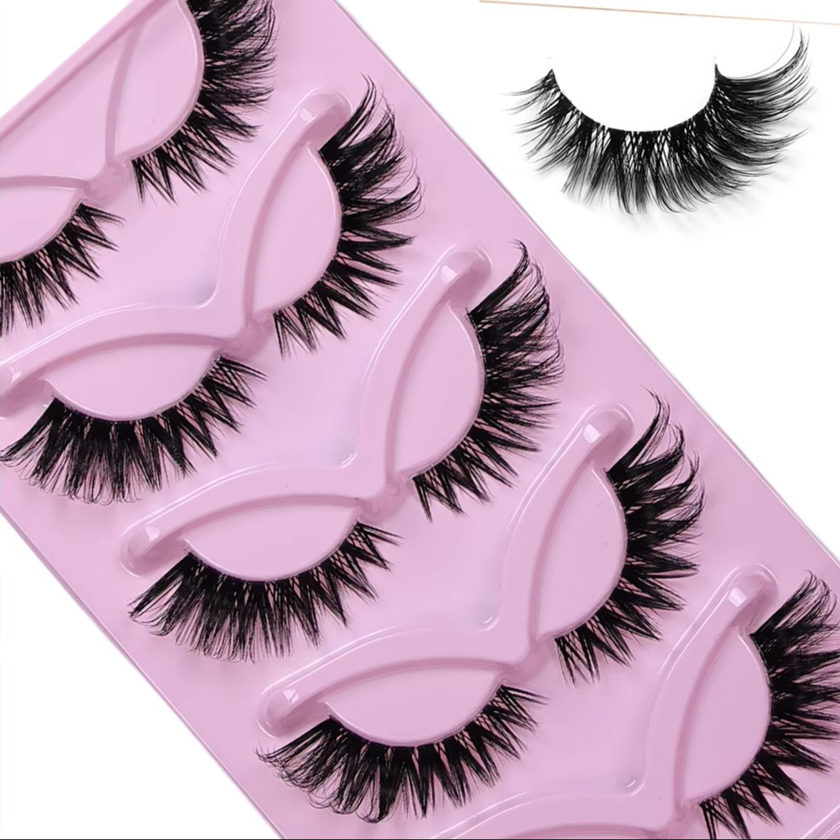 5 Pairs Cat Eye False Eyelashe - Eyelash Extension Volume Cat Eye のレビューと価格