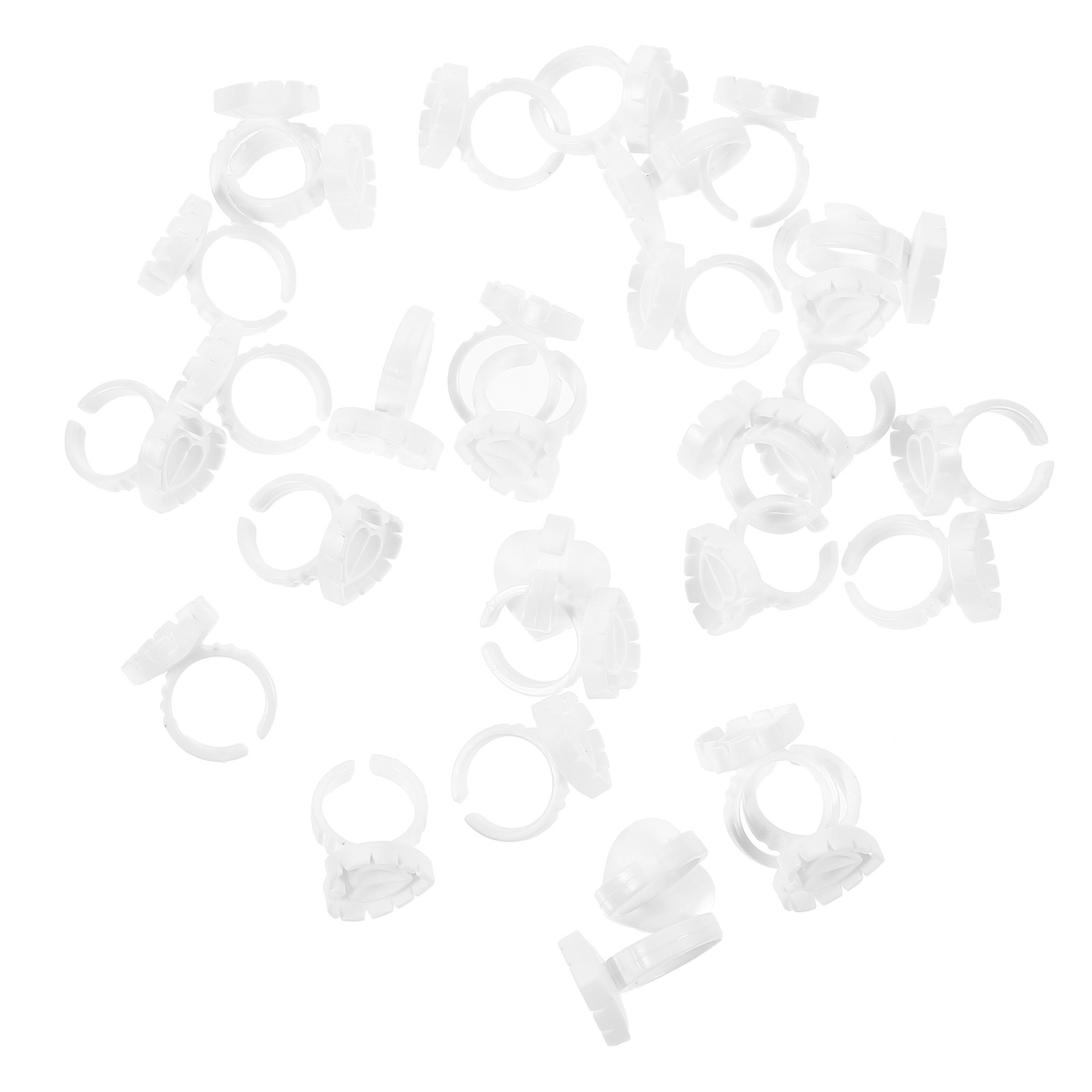 100Pcs White Pigment Ring Hold - Eyelash Extension Process のレビューと価格