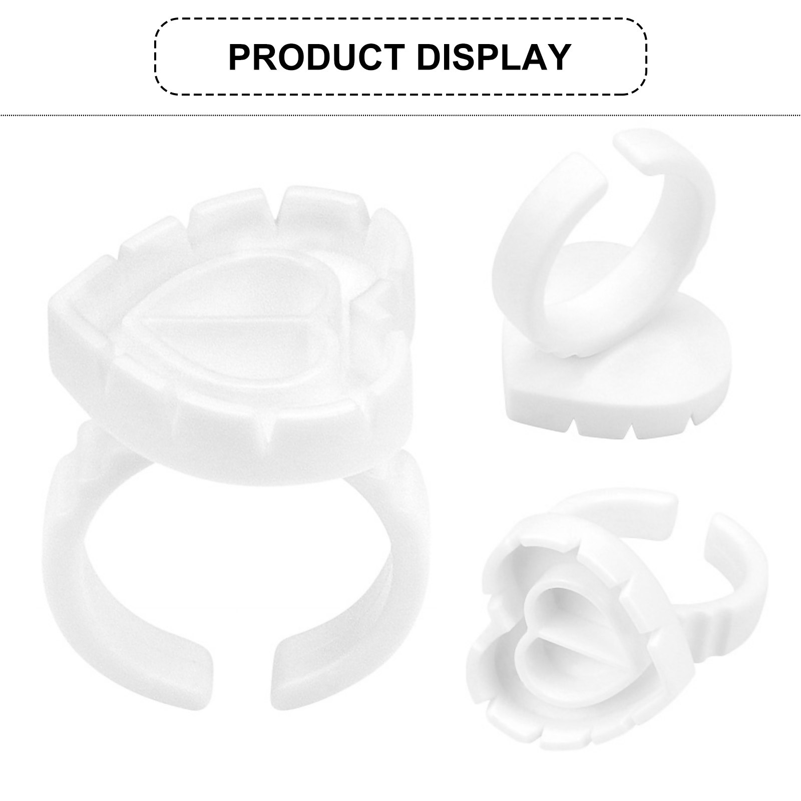 100Pcs White Pigment Ring Hold - Eyelash Extension Process のレビューと価格