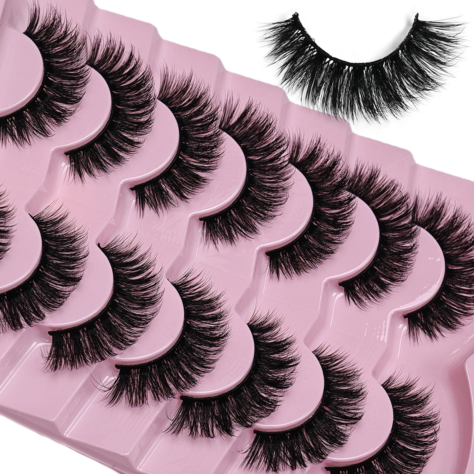 7 Pairs Cat Eye Lashes Volume  - Eyelash Extension Volume Cat Eye のレビューと価格