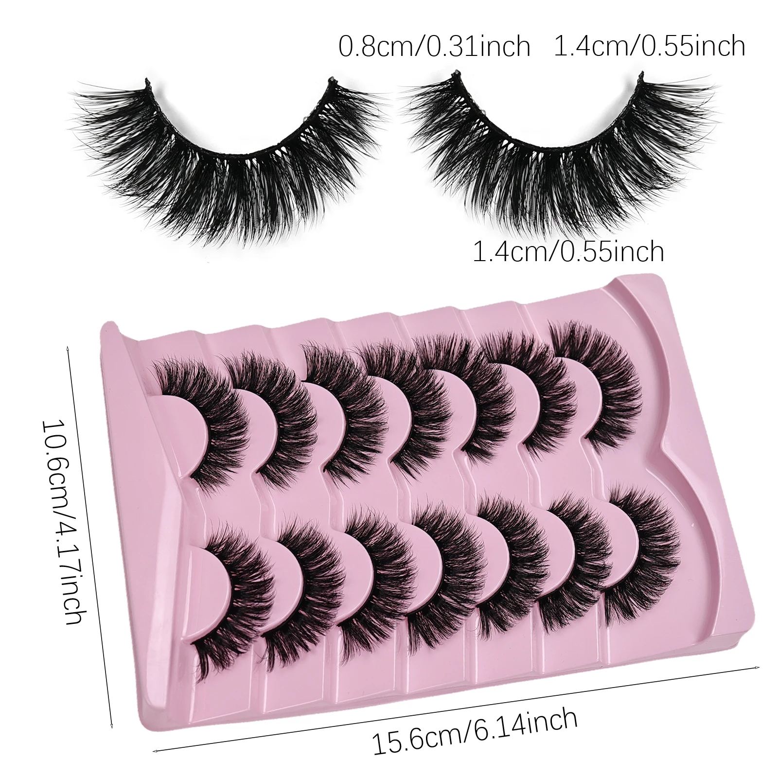 7 Pairs Cat Eye Lashes Volume  - Eyelash Extension Volume Cat Eye のレビューと価格