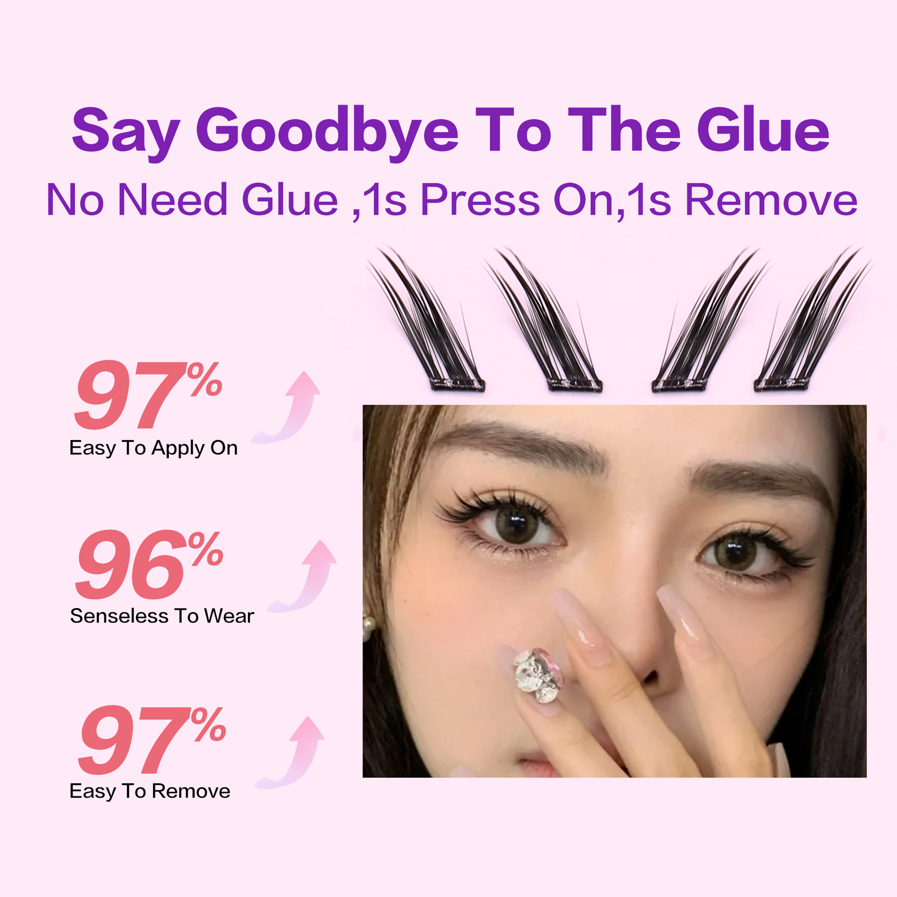FindLove Fox Eye Lashes Pre Gl - Eyelash Extension Uv Glue のレビューと価格