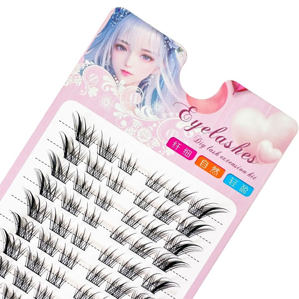 3D Cat Eye Clusters Lashes Nat - Eyelash Extension Anime のレビューと価格