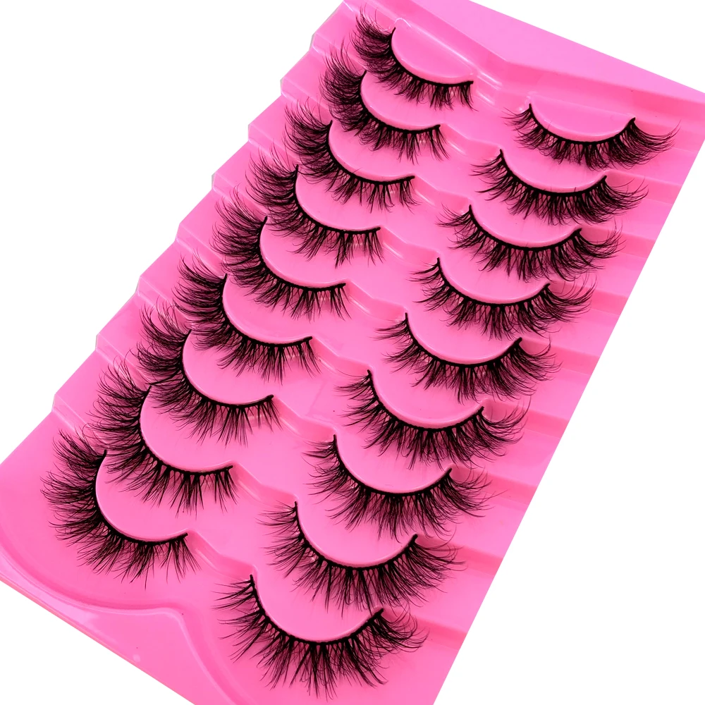 9Pairs Mink Lashes Fluffy Cat  - Eyelash Extension Volume Cat Eye のレビューと価格