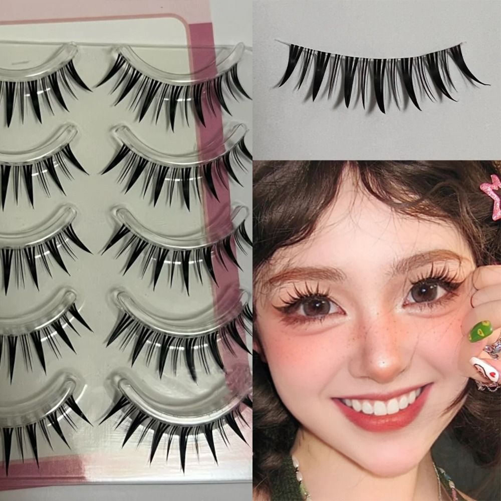 5 Pairs Pack Japanese Cosplay  - Eyelash Extension Anime のレビューと価格