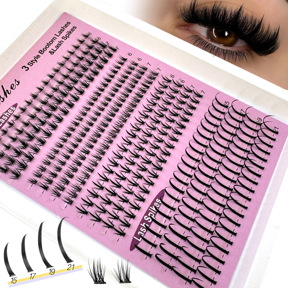 16Rows Bottom&Spiky Lashes Clu - Eyelash Extension Anime のレビューと価格