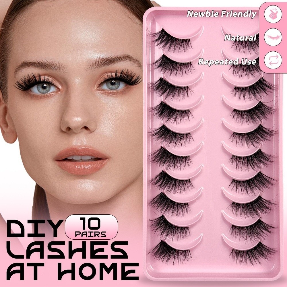 10Pairs New 3D Dramatic False  - Eyelash Extension Volume Cat Eye のレビューと価格