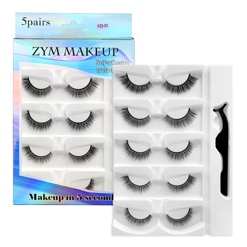 5 Pairs Glue-free Self-adhesiv - Eyelash Extension Uv Glue のレビューと価格